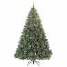 Sztuczna choinka z 300 diodami LED Zielony 240 cm PE i PVC