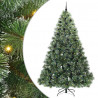 Sztuczna choinka z 300 diodami LED Zielony 240 cm PE i PVC