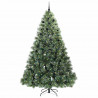 Sztuczna choinka z 300 diodami LED Zielony 240 cm PE i PVC