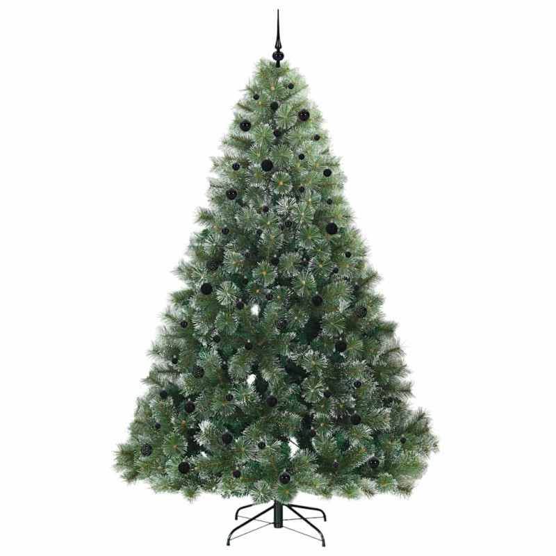 Sztuczna choinka z 300 diodami LED Zielony 240 cm PE i PVC