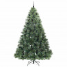 Sztuczna choinka z 300 diodami LED Zielony 240 cm PE i PVC