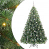 Sztuczna choinka z 300 diodami LED Zielony 240 cm PE i PVC