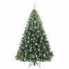 Sztuczna choinka z 300 diodami LED Zielony 240 cm PE i PVC