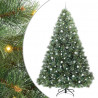 Sztuczna choinka z 300 diodami LED Zielony 240 cm PE i PVC