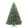 Sztuczna choinka z 300 diodami LED Zielony 240 cm PE i PVC