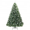 Sztuczna choinka z 300 diodami LED Zielony 240 cm PE i PVC