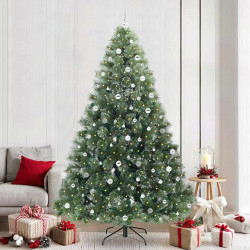 Sztuczna choinka z 300 diodami LED Zielony 240 cm PE i PVC