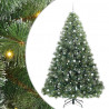 Sztuczna choinka z 300 diodami LED Zielony 240 cm PE i PVC