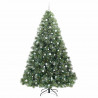 Sztuczna choinka z 300 diodami LED Zielony 240 cm PE i PVC