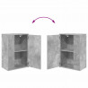 Zestaw szafek RTV 4 pcs Betonowy szary Materiał drewnopochodny