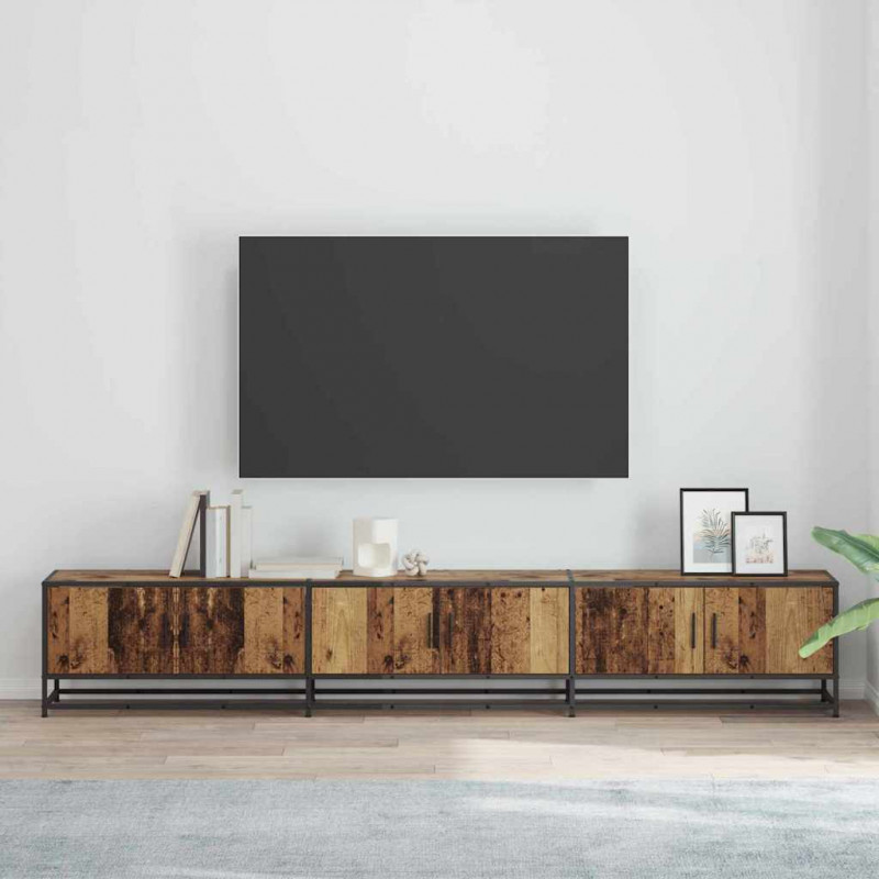 Jednostki telewizyjne 2 pcs Stare drewno 240 x 35 x 41 cm