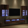Zestaw szafek ściennych pod telewizor z oświetleniem LED 7 pcs
