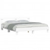 Ramka łóżka z LED Biały 193 x 203 cm Materiał drewnopochodny