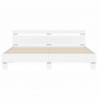 Ramka łóżka z LED Biały 193 x 203 cm Materiał drewnopochodny