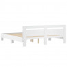 Ramka łóżka z LED Biały 193 x 203 cm Materiał drewnopochodny