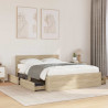 Ramka łóżka 2 pcs Sonoma 137 x 188 cm Materiał drewnopochodny