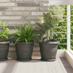 Doniczki 6 pcs Czarny Ø 30 x 25 cm Z tworzywa sztucznego