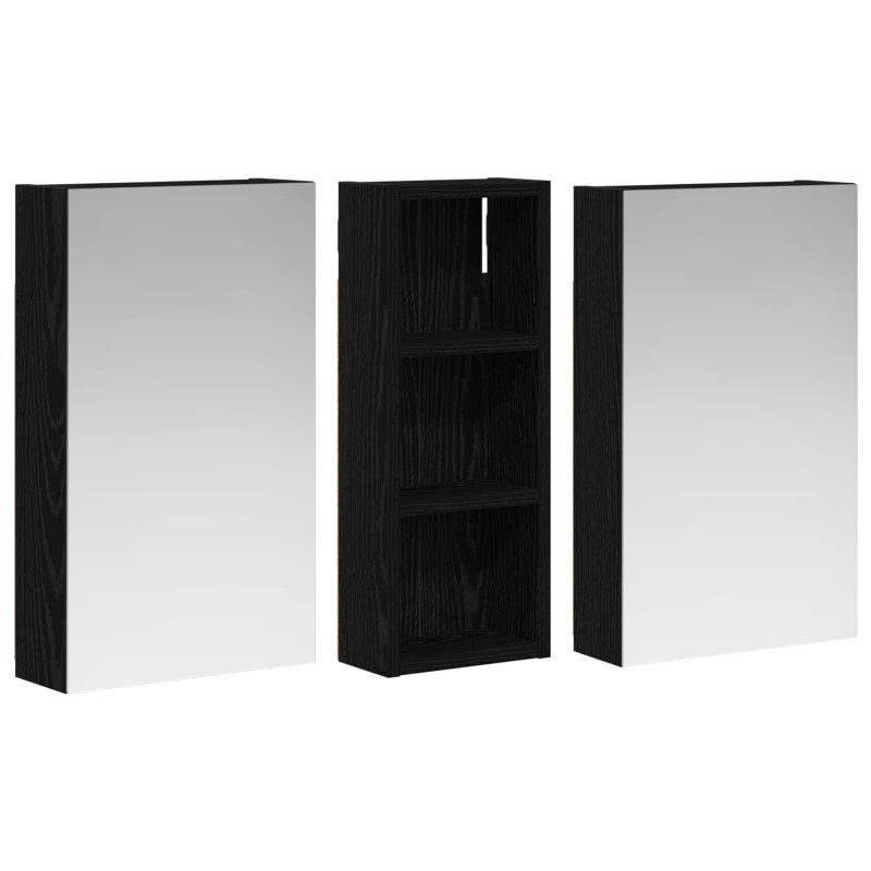 Zestaw Szafek Łazienkowych z półką 3 pcs 80 x 10,5 x 50 cm