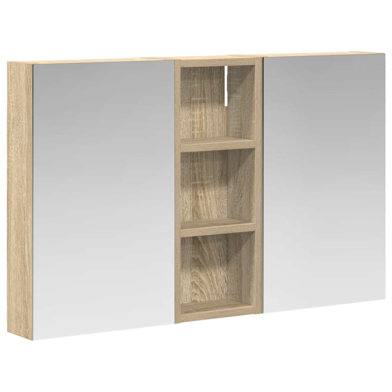 Zestaw Szafek Łazienkowych z półką 3 pcs 80 x 10,5 x 50 cm