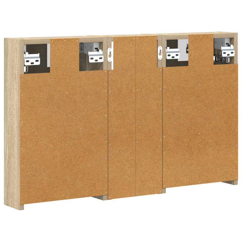 Zestaw Szafek Łazienkowych z półką 3 pcs 80 x 10,5 x 50 cm