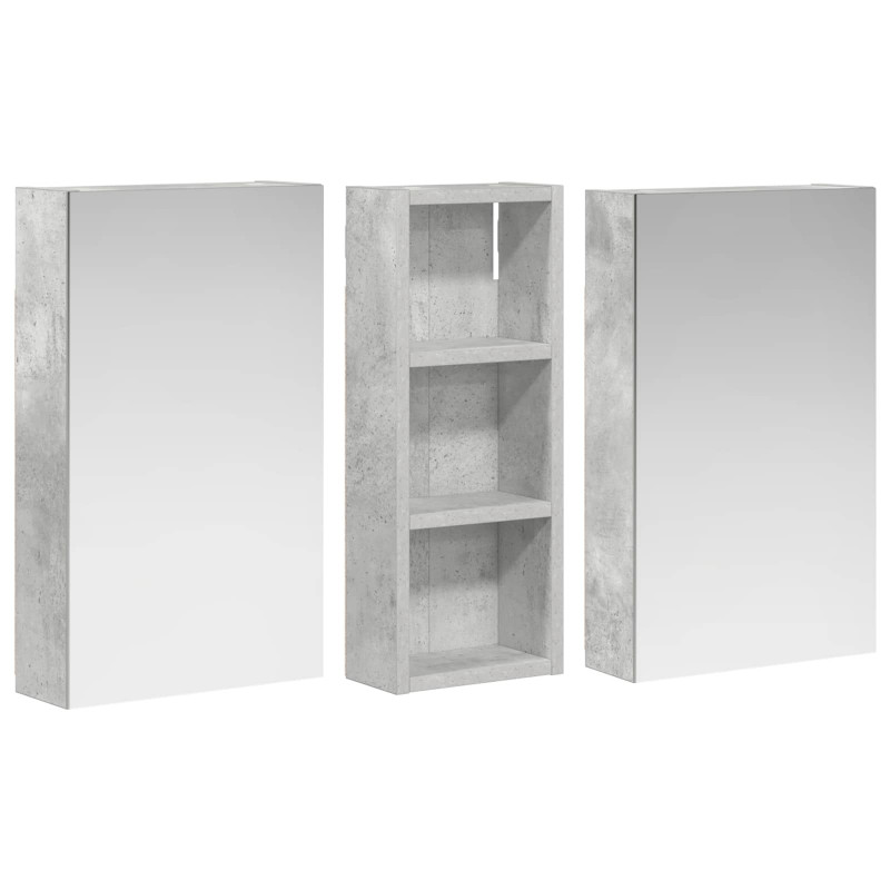 Zestaw Szafek Łazienkowych z półką 3 pcs 80 x 10,5 x 50 cm