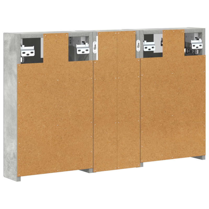 Zestaw Szafek Łazienkowych z półką 3 pcs 80 x 10,5 x 50 cm