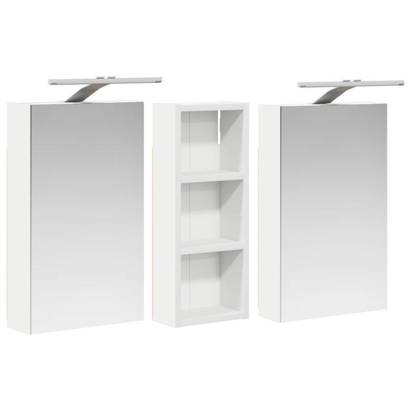 Zestaw Szafek Łazienkowych z półką 3 pcs 80 x 10,5 x 50 cm