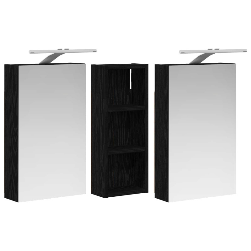 Zestaw Szafek Łazienkowych z półką 3 pcs 80 x 10,5 x 50 cm