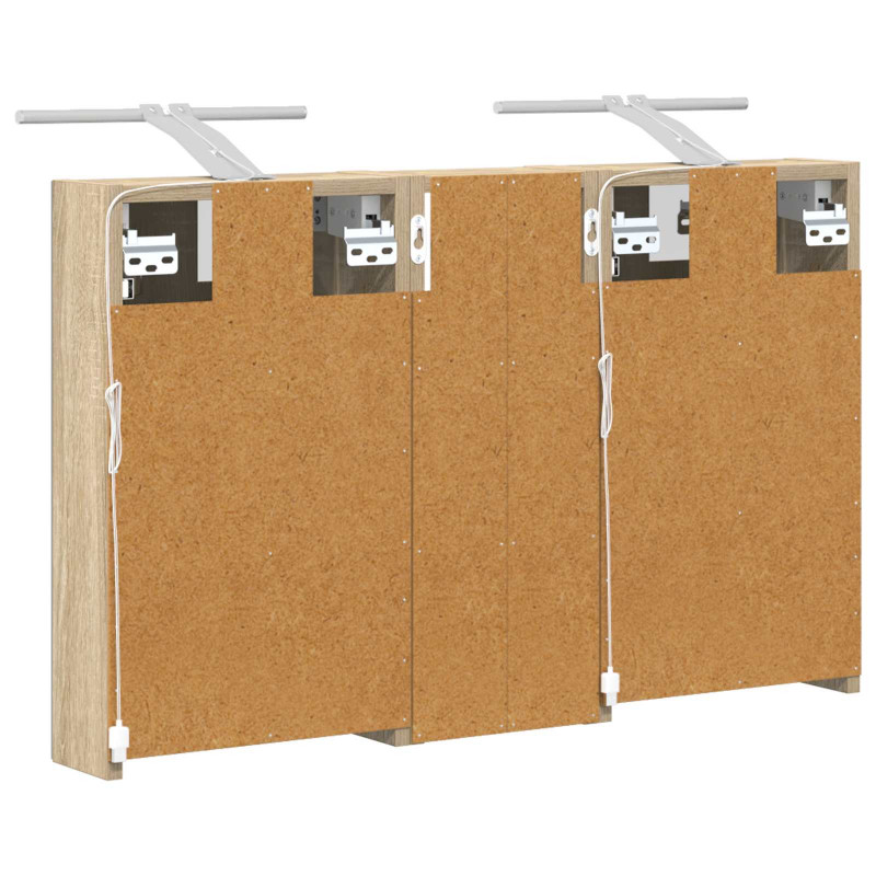 Zestaw Szafek Łazienkowych z półką 3 pcs 80 x 10,5 x 50 cm