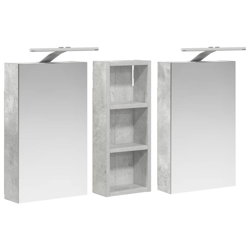 Zestaw Szafek Łazienkowych z półką 3 pcs 80 x 10,5 x 50 cm