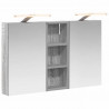 Zestaw Szafek Łazienkowych z półką 3 pcs 80 x 10,5 x 50 cm