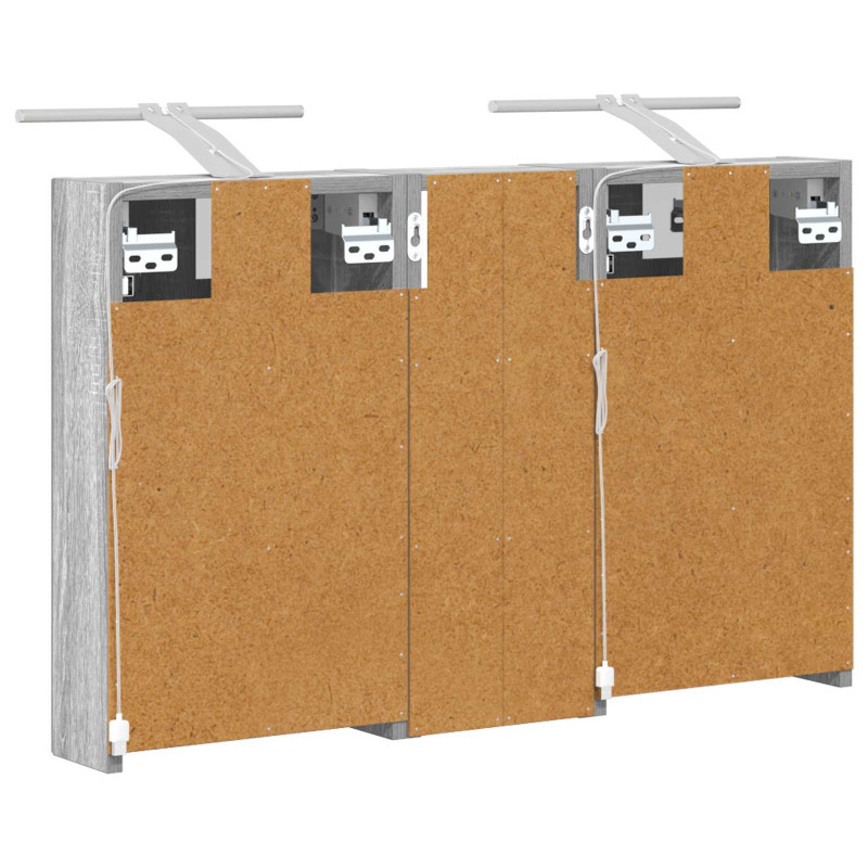 Zestaw Szafek Łazienkowych z półką 3 pcs 80 x 10,5 x 50 cm