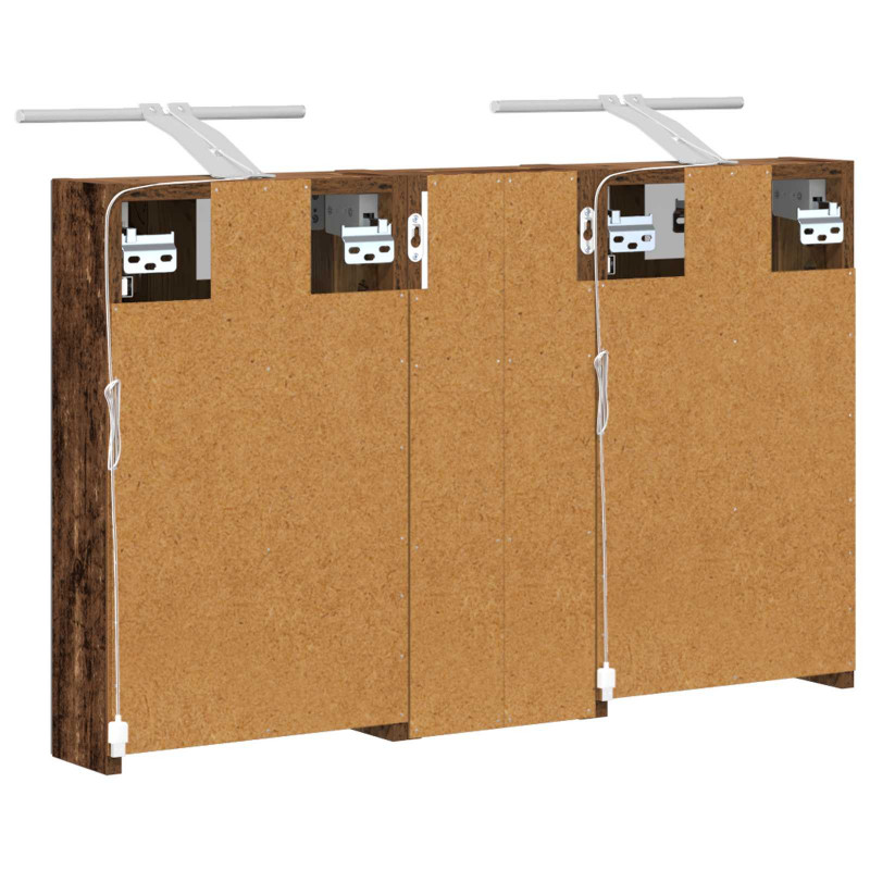 Zestaw Szafek Łazienkowych z półką 3 pcs 80 x 10,5 x 50 cm