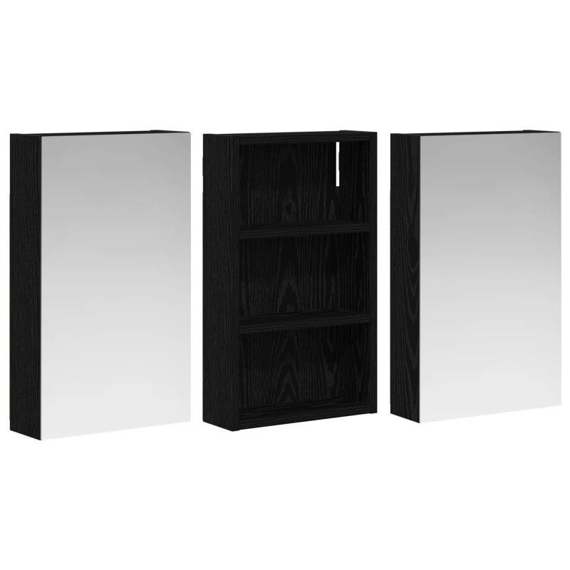 Zestaw Szafek Łazienkowych z półką 3 pcs 90 x 10,5 x 50 cm