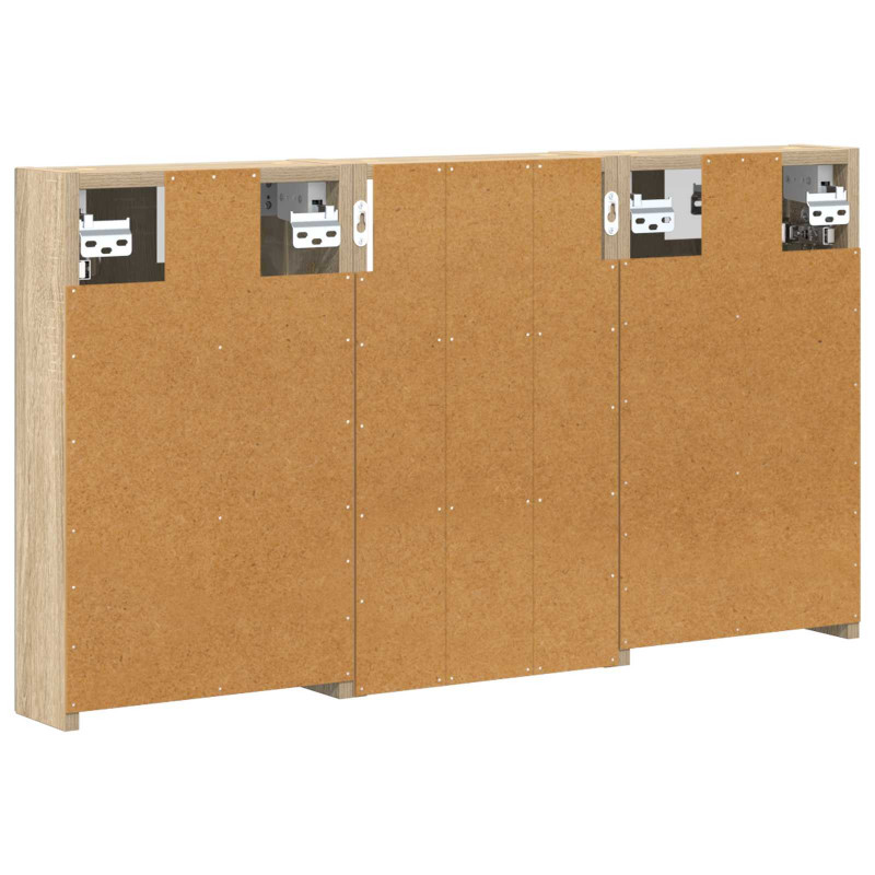 Zestaw Szafek Łazienkowych z półką 3 pcs 90 x 10,5 x 50 cm