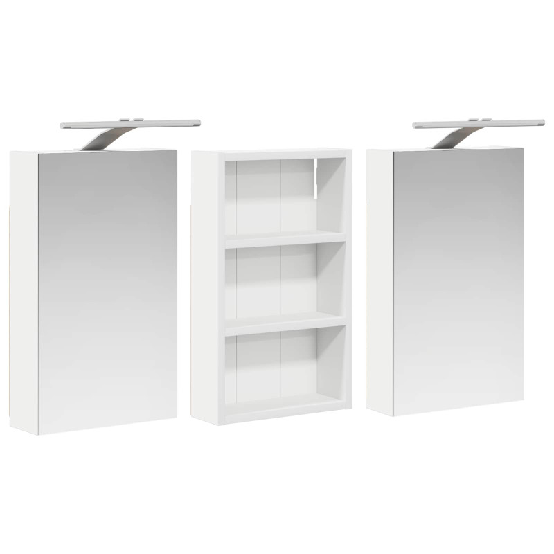Zestaw Szafek Łazienkowych z półką 3 pcs 90 x 10,5 x 50 cm