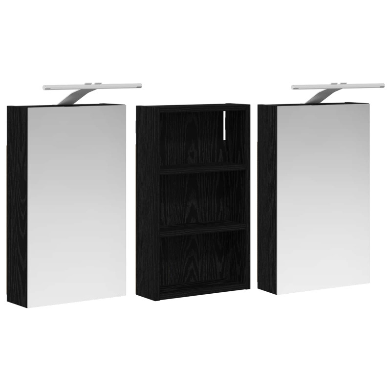Zestaw Szafek Łazienkowych z półką 3 pcs 90 x 10,5 x 50 cm
