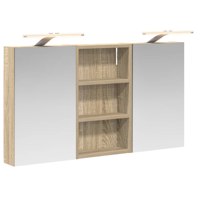 Zestaw Szafek Łazienkowych z półką 3 pcs 90 x 10,5 x 50 cm