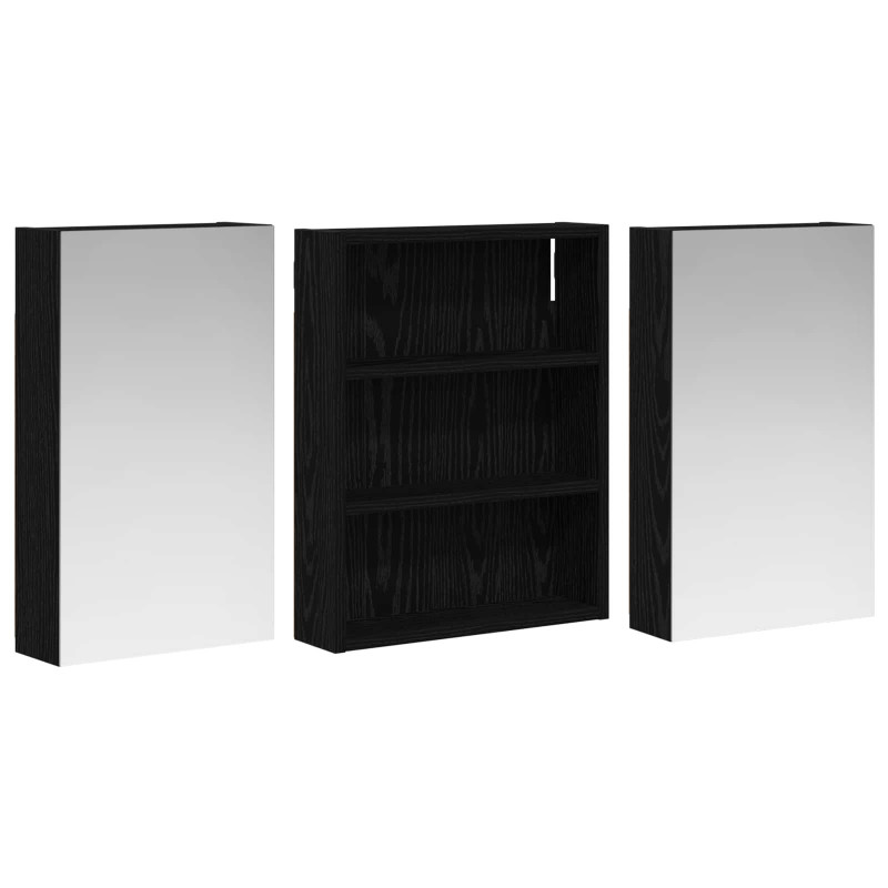 Zestaw Szafek Łazienkowych z półką 3 pcs 100 x 10,5 x 50 cm