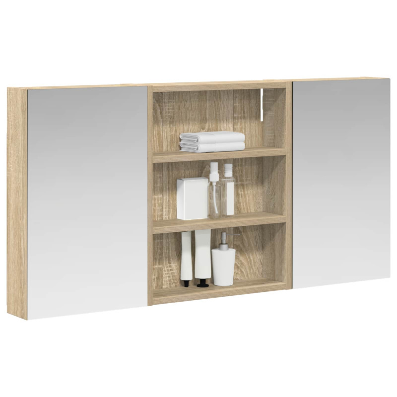 Zestaw Szafek Łazienkowych z półką 3 pcs 100 x 10,5 x 50 cm