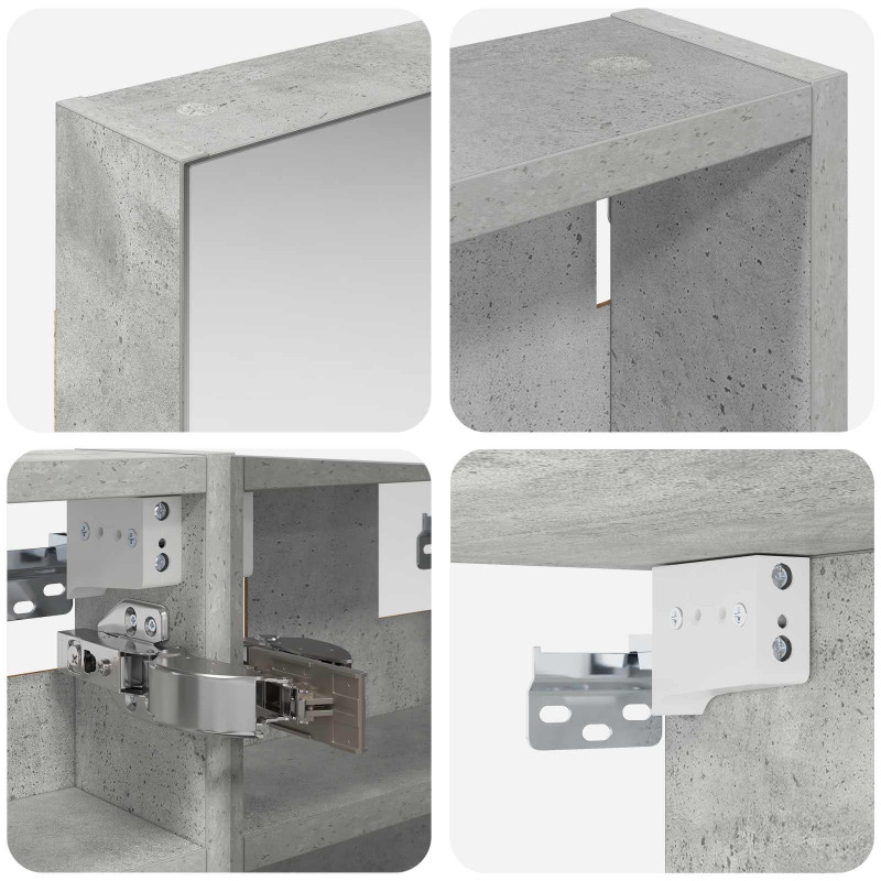Zestaw Szafek Łazienkowych z półką 3 pcs 100 x 10,5 x 50 cm