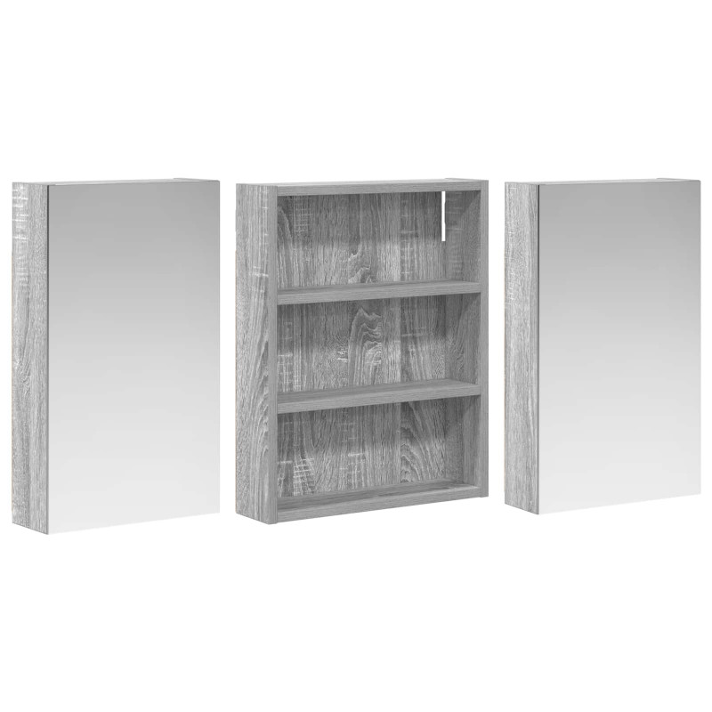 Zestaw Szafek Łazienkowych z półką 3 pcs 100 x 10,5 x 50 cm