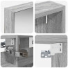 Zestaw Szafek Łazienkowych z półką 3 pcs 100 x 10,5 x 50 cm