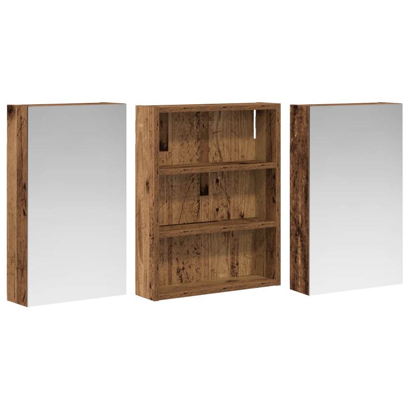 Zestaw Szafek Łazienkowych z półką 3 pcs 100 x 10,5 x 50 cm
