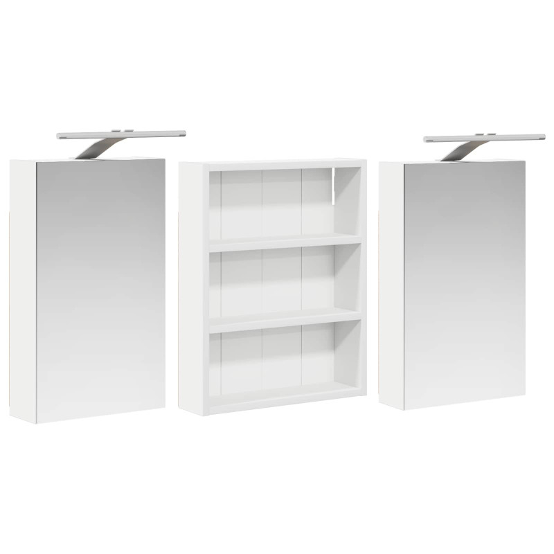 Zestaw Szafek Łazienkowych z półką 3 pcs 100 x 10,5 x 50 cm