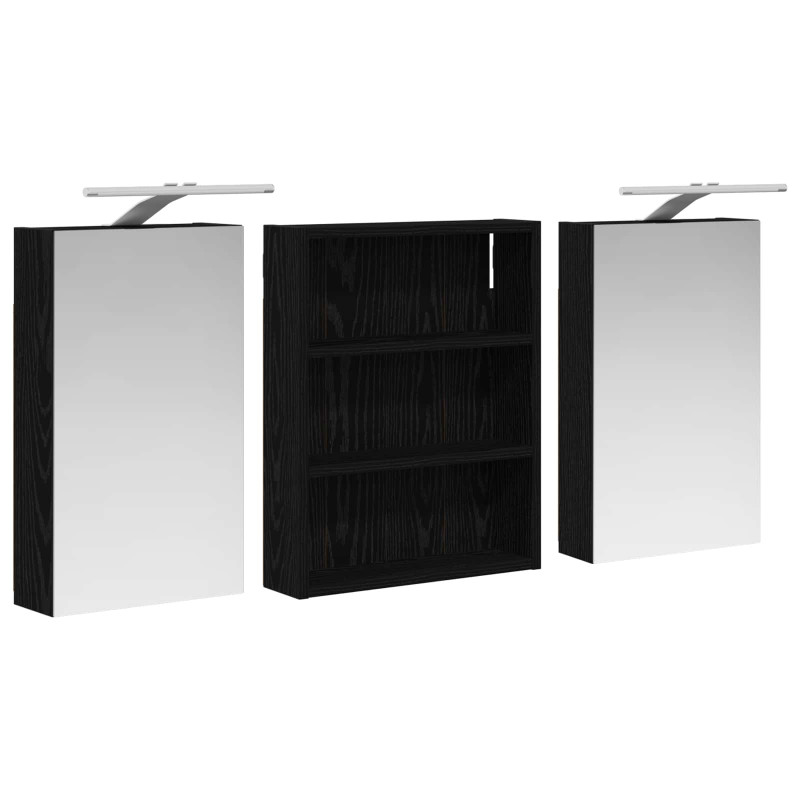 Zestaw Szafek Łazienkowych z półką 3 pcs 100 x 10,5 x 50 cm