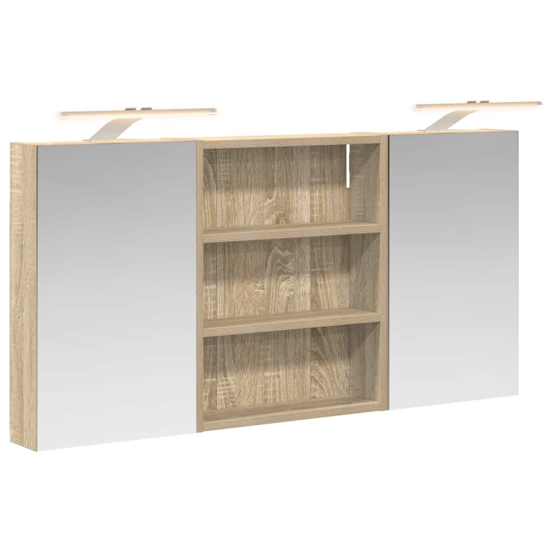 Zestaw Szafek Łazienkowych z półką 3 pcs 100 x 10,5 x 50 cm