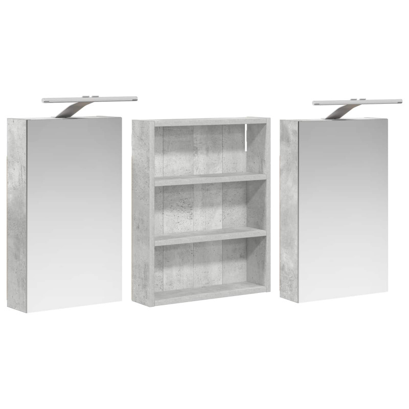 Zestaw Szafek Łazienkowych z półką 3 pcs 100 x 10,5 x 50 cm