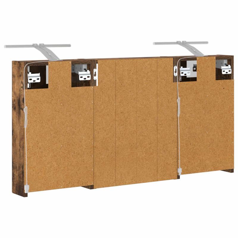 Zestaw Szafek Łazienkowych z półką 3 pcs 100 x 10,5 x 50 cm