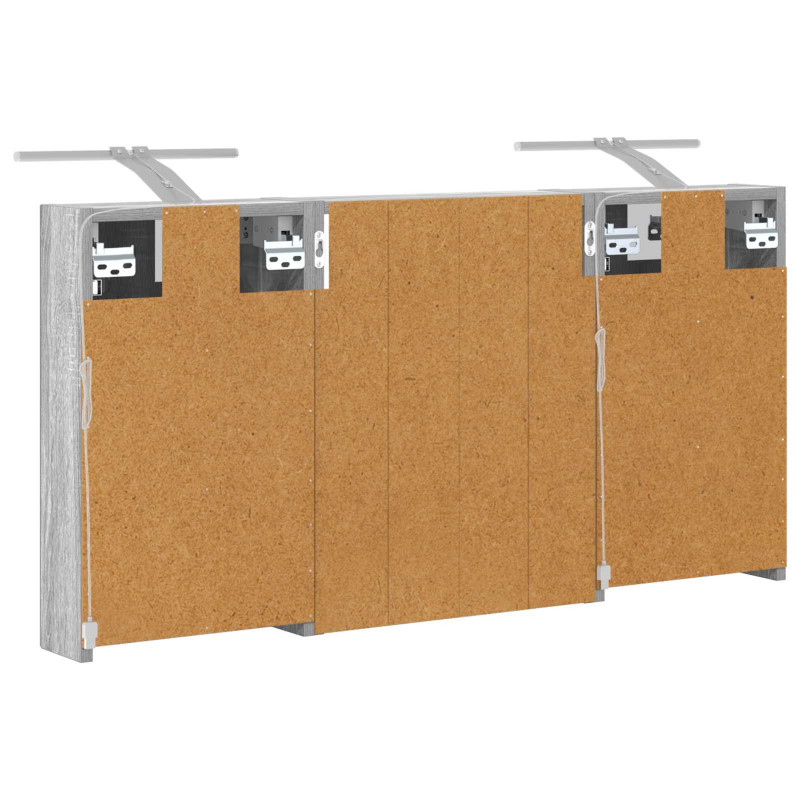 Zestaw Szafek Łazienkowych z półką 3 pcs 100 x 10,5 x 50 cm